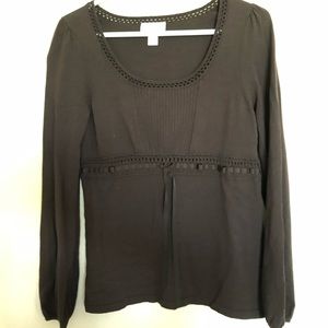 Loft Brown Long Sleeve Top